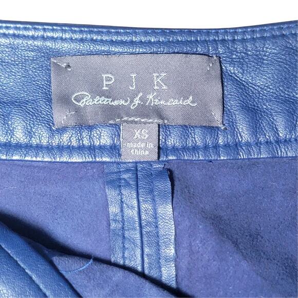 PJK - Patterson J. Kincaid Flirty A-Line Pleated Flair Lambskin Skirt Womens XS - Picture 10 of 12